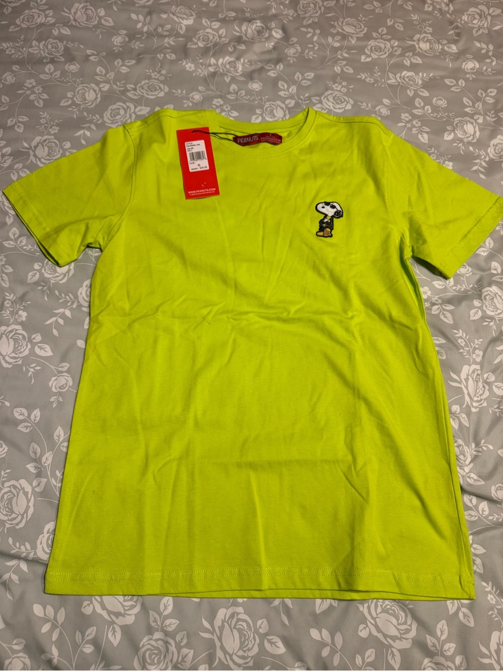 Peanuts Adult Snoopy Graphic Tee - Neon Lime